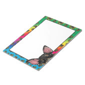 マンチェスターテリアーカラフルドッグポーパターン ノートパッド (アングル)