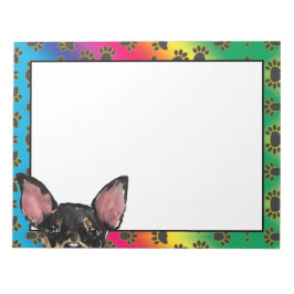 マンチェスターテリアーカラフルドッグポーパターン ノートパッド