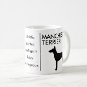 マンチェスターテリア、犬の品種 コーヒーマグカップ (正面右)