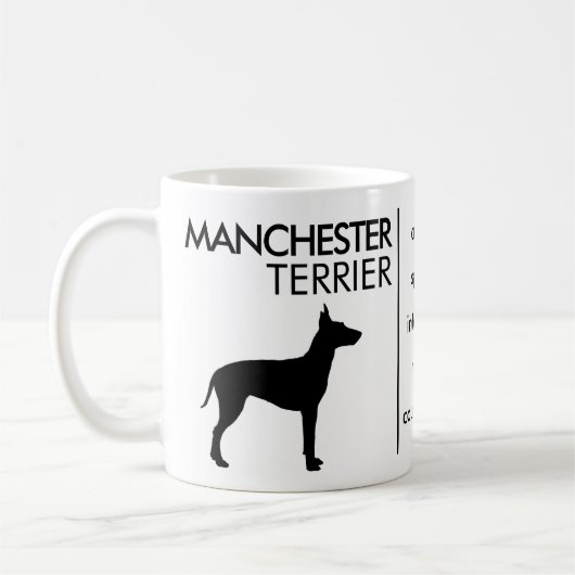 マンチェスターテリア、犬の品種 コーヒーマグカップ (左)
