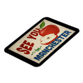 マンチェスターニューハンプシャーアップル – ヴィンテージトラベル マグネット (左側)