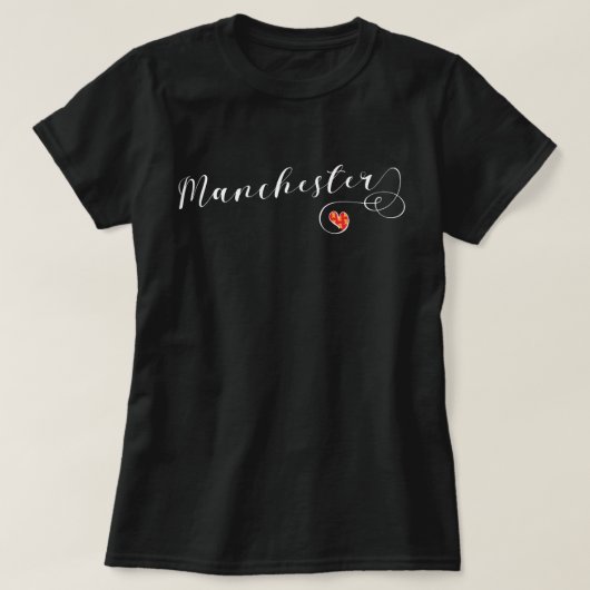 マンチェスターハートTシャツ(イギリス) Tシャツ (デザイン正面)