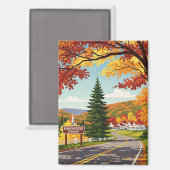 マンチェスターバーモントトラベル マグネット (正面/裏面)