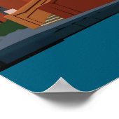 マンチェスターミニマルヴィンテージレトロ旅行ポスター ポスター (角)