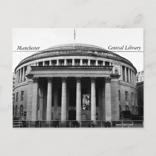 マンチェスター中央図書館 ポストカード (正面)