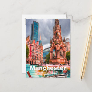 マンチェスター旅行絵葉書アート, マンチェスター旅行 シーズンポストカード