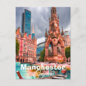 マンチェスター旅行絵葉書アート, マンチェスター旅行 シーズンポストカード (正面)