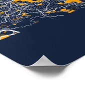 マンチェスター統一された – キングダムブルーフレッシュシティマップ ポスター (角)