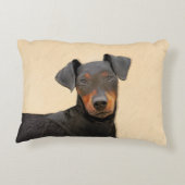 マンチェスター絵画テリアのオリジナルアニマルアート アクセントクッション (裏面)