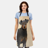 マンチェスター絵画テリアのオリジナルアニマルアート エプロン (着用した状態)