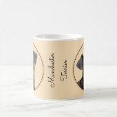 マンチェスター絵画テリアのオリジナルアニマルアート コーヒーマグカップ (中央)