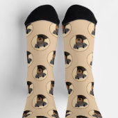 マンチェスター絵画テリアのオリジナルアニマルアート ソックス (上部)