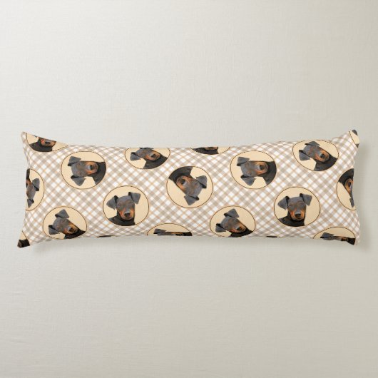 マンチェスター絵画テリアのオリジナルアニマルアート ボディピロー (正面)