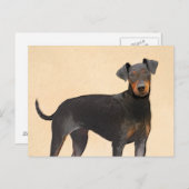 マンチェスター絵画テリアのオリジナルアニマルアート ポストカード (正面/裏面)