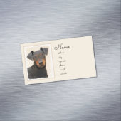 マンチェスター絵画テリアのオリジナルアニマルアート マグネット名刺 (インサイチュ)