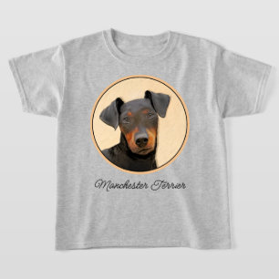 マンチェスター絵画テリアのオリジナルアニマルアート Tシャツ