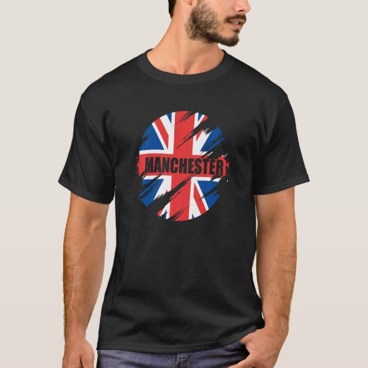 マンチェスター英国国旗イギリスイギリス連合J Tシャツ (正面)
