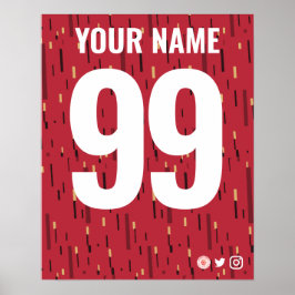 マンチェスター赤の色のポスパーソナライズされたター ポスター