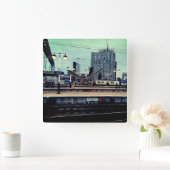 マンチェスター駅、ビューあり スクエア壁時計 (ホーム)