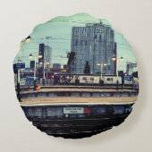 マンチェスター駅、ビューあり ラウンドクッション (裏面)