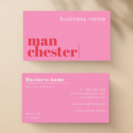 マンチェスター イングランド イギリス 会社 ビジネスカード
