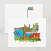 マンチェスター – イングランド.png ポストカード (正面/裏面)