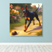 マンチェスター・テリア キャンバスプリント (インサイチュ (ウッドフロア))