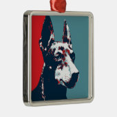 マンチェスター・テリア・ホープ・パロディの政治的ポスター メタルオーナメント (右)