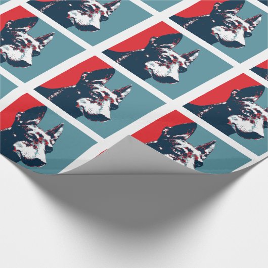 マンチェスター・テリア・ホープ・パロディの政治的ポスター ラッピングペーパー (角)