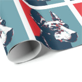 マンチェスター・テリア・ホープ・パロディの政治的ポスター ラッピングペーパー (ロールコーナー)