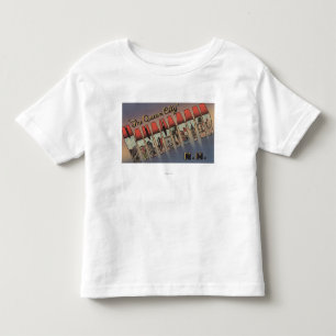 マンチェスター、ニューハンプシャー-大きい手紙場面 トドラーTシャツ