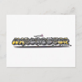 マンチェスター メトロリンク グラフィティ ポストカード