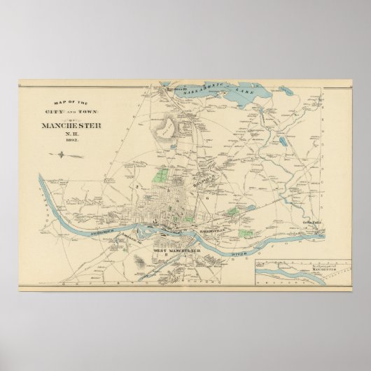 マンチェスター， NHシティ，町 ポスター (正面)