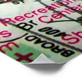 マンチェスターCTヴィンテージマップポスター ポスター (角)