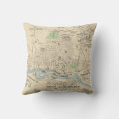 マンチェスターNH (1892年)のヴィンテージの地図 クッション (裏面)