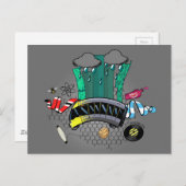 マンチェスタ素晴らしーとマンチェスターとビー&トラム ポストカード (正面/裏面)