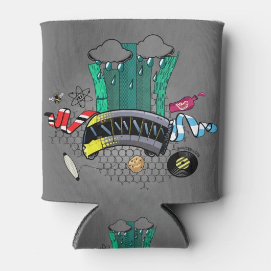 マンチェスタ素晴らしーとマンチェスターとビー&トラム 缶クーラー (正面)