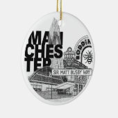 マンチェスタ統一されたークリスマスバウブル セラミックオーナメント (右)
