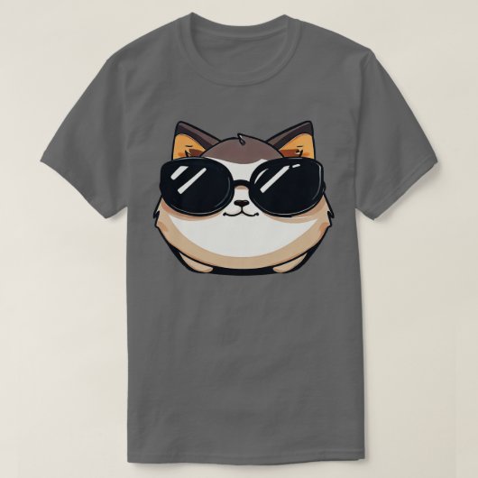 マンチキン猫 Tシャツ (デザイン正面)