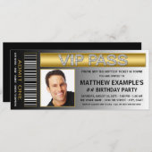 マンチケット誕生日パーティー 招待状 (正面/裏面)