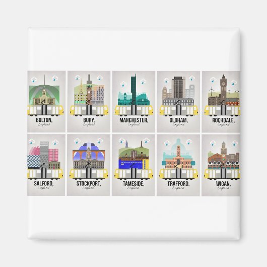 マンチ素晴らしェスター マグネット (正面)