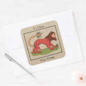 マンティコア蔵書票 スクエアシール (封筒)