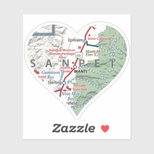 マンティユタの地図 シール (シート)