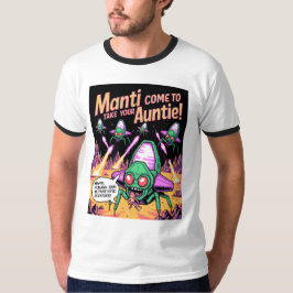 マンティ・エイリアンの誘拐パーティ!ディフェンダー・アーケード '81 Tシャツ