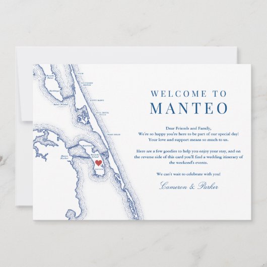 マンテオNC外銀結婚行の歓迎日程 サンキューカード (正面)