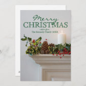 マンテルの上のロウソク シーズンカード (正面/裏面)