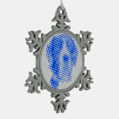 マンテルドグ抽象芸術 スノーフレークピューターオーナメント (左)