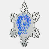 マンテルドグ抽象芸術 スノーフレークピューターオーナメント (右)