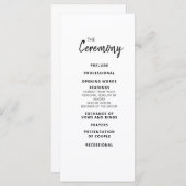 マンディミニマリストシンプル式パーティープログラム メニュー (正面/裏面)