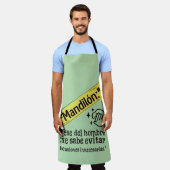 マンディロンDISECE DE HOMBRE QUE SABE EVITAR PROBLMA エプロン (着用した状態)